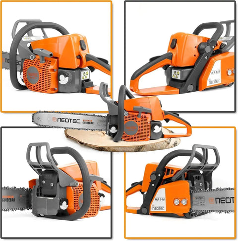 Lightweight Gas Chainsaw With 16 Inch Bar And Chain And 45.4cc Powerhead Delivers Real Cut Power 3 HP Output 2.24 kW 13.3 Lb