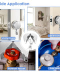 Door Knob Lockout Device With Padlock And Keys, Heavy Duty Lock Cover For Doors Faucets And Valves, Kid Safe, installed on doors and faucets.