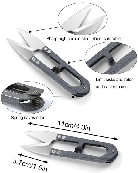 2 Pack Bonsai Pruning Scissors For Plants And Crafts Handy Mini Plant Trimmers with high-carbon steel blades, 11 cm length.