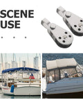 Beefy Stainless Steel Rope Pulley Block Set 4 Pack Heavy Duty Swivel Pulley for kayak and sailboat marine hardware use