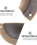 Detailed view of Antique Brass Cabinet Handle Set 2 Pack Shell Drawer Pulls for Kitchen Cabinets Wardrobes and Furniture Replacement Hardware Accessory with Retro Look and An Easy Install Durable Metal Hardware That Delivers Classic Style and Solid Grip.