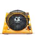 Low Noise Hydraulic Plate Heat Exchanger And Air Cooler With 250 L Per Min Flow, top view showing fan and casing