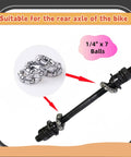 Four Pack Bike Ball Bearings For Front And Rear Hubs With Fixed Cage 25mm Outer Diameter 14mm Inner Diameter 7 Ball Retainer Steel Construction Easy Wheel Refresh And Smooth Ride Replacement, featuring 1/4" x 7 balls suitable for rear axle.
