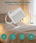 White Noise Sound Machine Charger And Replacement Power Adapter For SS 2000 Sound Spa Portable Unit on a bed