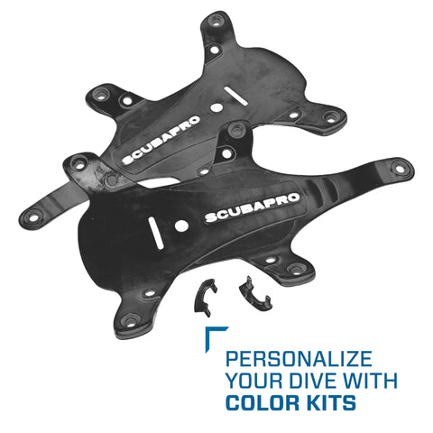 Hydros X Front-Adjustable Men's Scuba BCD Black Color Kit with Monprene construction parts