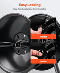 Heavy Duty Pressure Washer Hose Reel 50 Feet Three Eighths Inch Steel Bracket Mounted For Wall Floor Or Truck Mount 4000 PSI manual lock