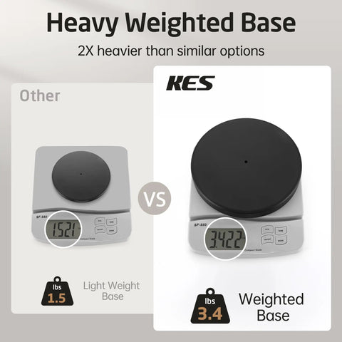 Comparison of toilet paper holder bases showing Zero Fuss Freestanding Toilet Paper Holder Stand in Classic Black with heavy weighted base.