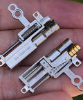 Tiny But Mighty 5mm Planetary Gearbox Stepping Motor With Ball Bearing Linear Screw on palm, showing compact design