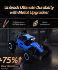 1:16 Scale High Speed RC Car For Boys, All Terrain Off Road Truck With 12.5 MPH Drift Power, 2.4GHz Remote, Alloy Chassis, in futuristic setting