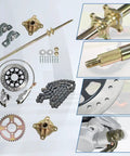 44in/1120mm Quad Go Kart Rear Live Axle Kit With Sprocket, Brake, And Wheel Hub Replacement For ATV Quad Go Karts