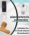 5 Pack 1/2 Inch PVC Double Female Threaded Coupling Sprinkler Pipe Fitting Set For Garden Drip Irrigation, assorted couplings