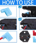 Nylon Spade Connector Right Angle Kit 90 Degree Terminals With Crimper Tool For Automotive Wiring 330 Piece Set