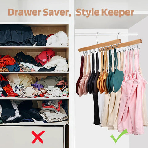 Double Sided Bra And Tank Top Hangers 2 Pack Featuring Eighteen Sturdy Clips Straight Up Closet Savior That Nixes Clothing Jams And Delivers A Seriously Polished Wardrobe Flex