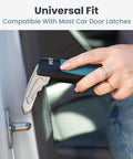 Car Door Handle For Elderly 2 Pack With Anti Slip Grip And Steel Hook For Secure Latch Fit Cane Assist Handle Easy Tool Free Use Supports Up To 300 Lbs Helps Seniors In And Out being used to open car door.