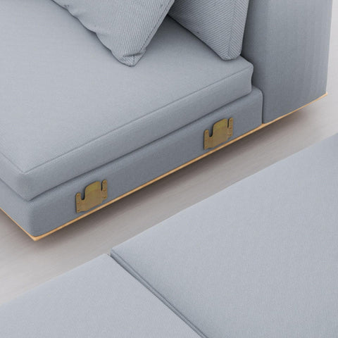 Two Pairs Universal Sectional Sofa Interlock Connectors Iron Bracket Hardware For Easy Connection And Rock Solid Fixation on sofa