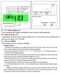 Golf Cart Battery Meter With Alarm And Front Button And Switch Key Settings 12V To 84V Voltage Indicator Gauge For Li Ion And Lead Acid Batteries Easy Read Display Backlight Toggle Sleep Mode Battery Capacity Readout, green display settings diagram
