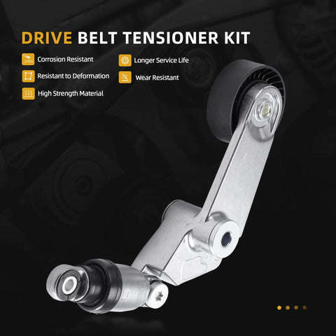 Top Notch Serpentine Drive Belt Kit With Tensioner And Idler Pulley Perfect Fit For Toyota Corolla 2003 To 2008 Plus Matrix Models Keeping Your Ride Smooth And Reliable Without Any Skanky Noises Or Slipping Issues. drive belt tensioner kit with metal pulley and black idler wheel