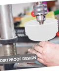 3 Pack Hole Saw Dust Collector Shields Clear Bubble Dome For Ceiling Drilling Makes Cleanup A Breeze Traps Drywall Waste With Zero Sweat And Keeps Your Garage Tidy While You Tackle Recessed Light Jobs on a drilling machine.