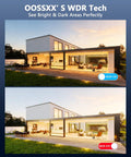 Comparison of WDR on and off with a modern house using 5MP Wired CCTV Camera System With 122 Degree Wide Angle 4 Channel DVR Kit With Monitor