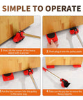 HQO LOVL Furniture Glider Kit with Four Carbon Steel Slides for Sofa Fridge Moving - Easy lifter tool setup steps displayed.