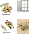 Rock Solid Two Pack Zinc Steel Table Leaf Locks And Align And Lock Buckle Connectors For Dining Extension Tables Plus Computer Workstations, locked and open states shown.