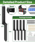 Tough As Nails 4 Pack Fence Post Repair Kit With 8mm Double Layer Anchors, detailed size chart and included parts.