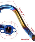 Exhaust Pipe Header Kit For 212cc Predator Non Hemi And 196cc KT196 Mini Bike Engines, detailed dimensions, colorful design
