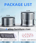 Heavy Duty Adjustable Metal Microwave Riser And Air Fryer Stand Elevators With Non Slip Pads Four Pack 2.9in height detail.