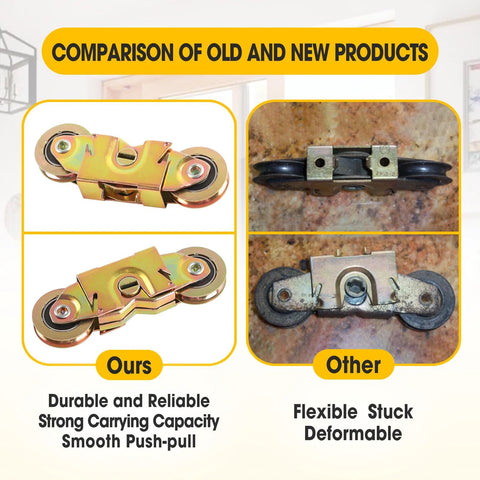 2 Pcs Patio Sliding Door Rollers Replacement Compatible With 1997061 And 1273704 comparison of new and old products