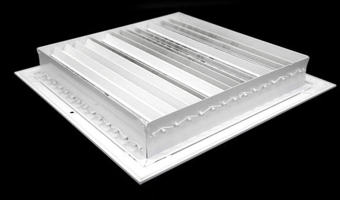 Aluminum Double Deflection Adjustable Air Diffuser For HVAC Ducts With Full Control Horizontal And Vertical Airflow Push Lock Access