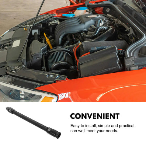 Flexible Socket Extension Sleeve Half Inch Drive Bendable Wrench Rod, 350mm Long, shown with car engine for hard to reach bolts
