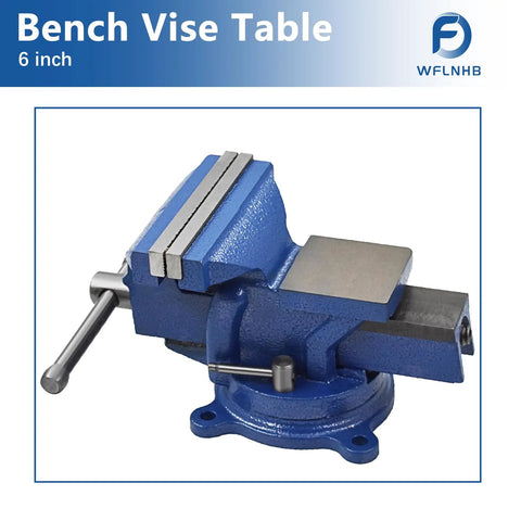 Heavy Duty 6 Inch Bench Vise With Table Top Clamp And 360 Degree Locking Swivel Base Built Tough For Crafting Painting Sculpting Modeling Electronics Soldering Woodworking And Fishing Tackle Projects