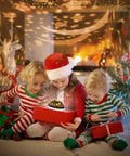Kids with Christmas gifts enjoying Kids Night Light Projector With Timer And Music, Starry Sky Projector For Bedroom