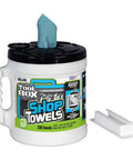200 Count Blue Shop Towels In A Durable Bucket With Easy Access Dispenser For Tough Garage And Shop Cleanup Grab And Go Ready 10 By 12 Inch Absorbent Rags Built To Tackle Real World Messes And Heavy Duty Jobs