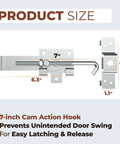Zinc Plated Barn Door Jamb Latch With Hook For Bi Parting Doors 7 Inch Secures Sliding Doors And Barn Gates From Wind
