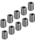 10Pcs Self Tapping Thread Inserts Kit M8x1 Male And M6x1 Female Threads With Extension Sleeve Conversion For Dope Solid Thread Upgrades And Quick Metal And Furniture Fixes, 303 stainless inserts