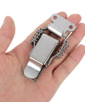 Toggle Latches Stainless Steel Dual Spring Design For Toolbox And Cabinet Boxes Weatherproof Tough As Nails For Outdoor Work And Home Repairs Secure Closure 2 Pairs held in hand