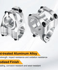 Beefy Aluminum 31.8mm Mountain Bike Stem With 35mm Length for Mountain Road and BMX Bikes silver finish side view