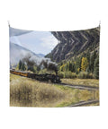 Locomotive Train Wall Tapestry Print For Bedroom Living Room Dorm, Custom Photo Tapestry, 60 By 51 Inch, landscape scene.