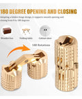 Hidden Brass Barrel Hinges 8mm for Small Boxes and Jewelry Keepsake Chests 10 Pack 180 Degree Swing Open Tarnish Resistant Cabinet Hardware