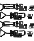 Stainless Steel Toggle Clamp Latches Set 4 Pack, Adjustable Quick Release Pull Clamps with 200kg Load Capacity