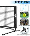 Close-up view of 10 Ft Portable Badminton And Pickleball Net With Grab And Go Carry Bag For Indoor And Outdoor Use, showing sturdy net.