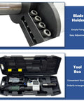 Electric Pipe Beveler 1500W Auto-Aligning Internal Expanding Beveler For 2.56 To 6.26 Inch Pipes, tool box and blade holder
