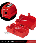 Industrial Grade Heavy Duty Plug Lockout Device for Lockout Tagout, 110 To 125 Volt Power Cord Lockout, red polypropylene