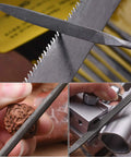 Needle File Set Six Piece Carbon Steel Tools Pro Grade, Hardened Alloy Strength, 6 Inch, used on wood, saw blade, and metal pipe