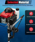 4 Stroke 53.2cc Outboard Motor With Air Cooling Hand Start Gasoline Engine For Inflatable Fishing Boats Yachts And Water Sports