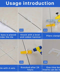 DIY Tile Leveling System Clips and Spacers Kit, 2100 Pieces, 1/16 Inch Gap used with mallet and pliers for even grout lines