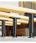Black Adjustable Sofa And Table Legs Heightening Bracket Set for Bed Frames and Furniture Support with Stem Casters, 20-35 cm