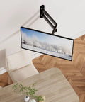 Full Motion Tv Wall Mount For 13 To 32 Inch Led Lcd Displays With Smooth Glide Swivel Tilt Retraction, mounted for easy viewing.