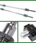 Two Pack 1000Mm Linear Guide Rails With SFU1605 1000Mm Ball Screw Kit For CNC Routers Comes With BF12 BK12 End Supports